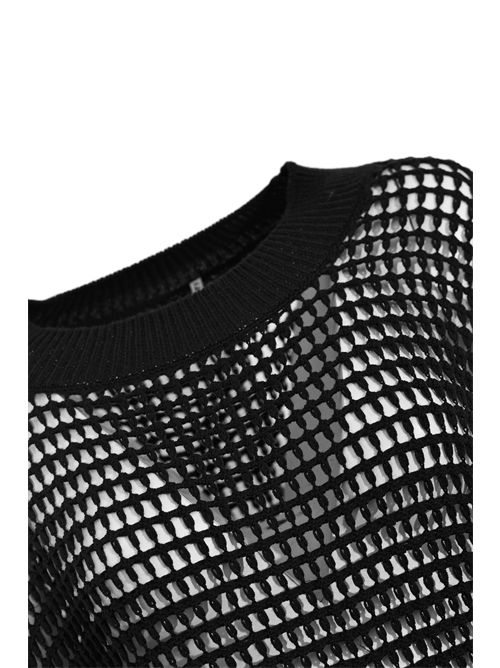 Maglia Scarlett over in lana a rete Nero Liviana Conti | F5WA38Y69-0